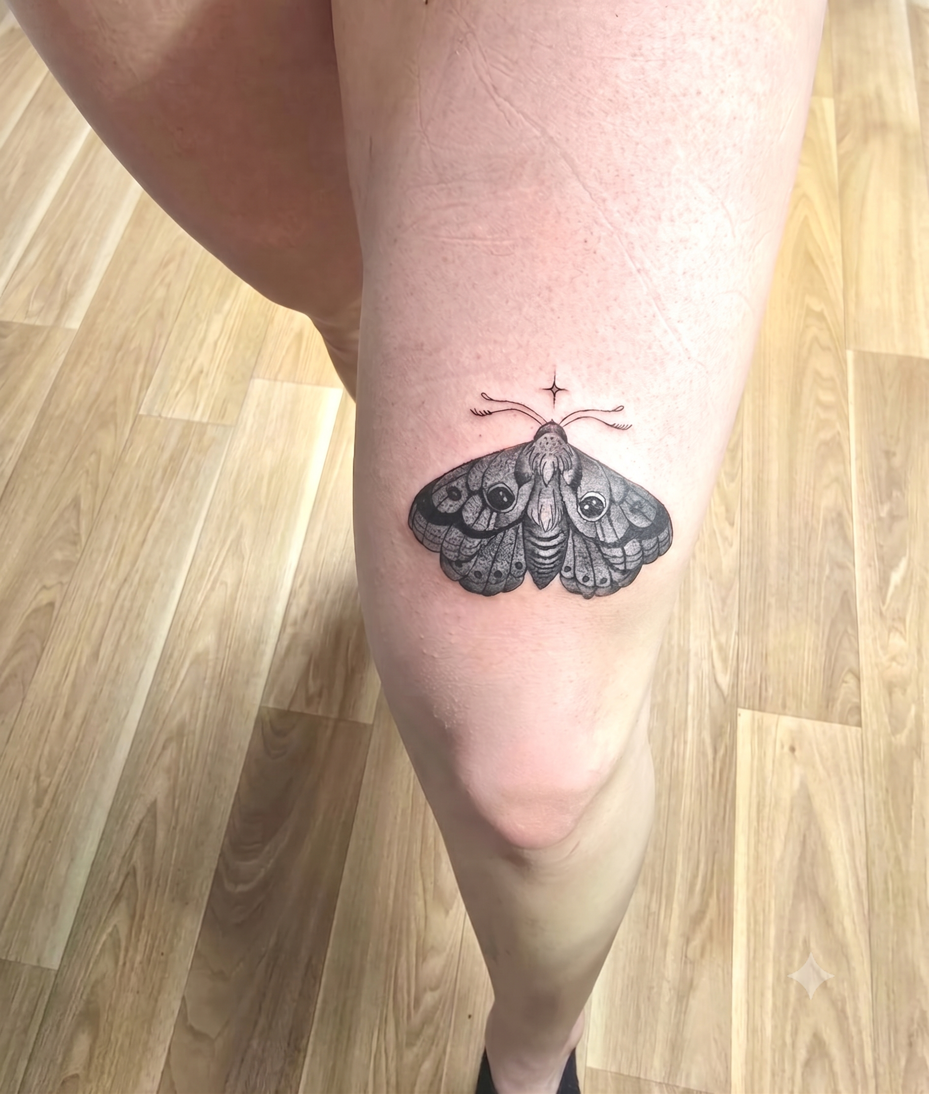 Fjäril tatuering, fineline