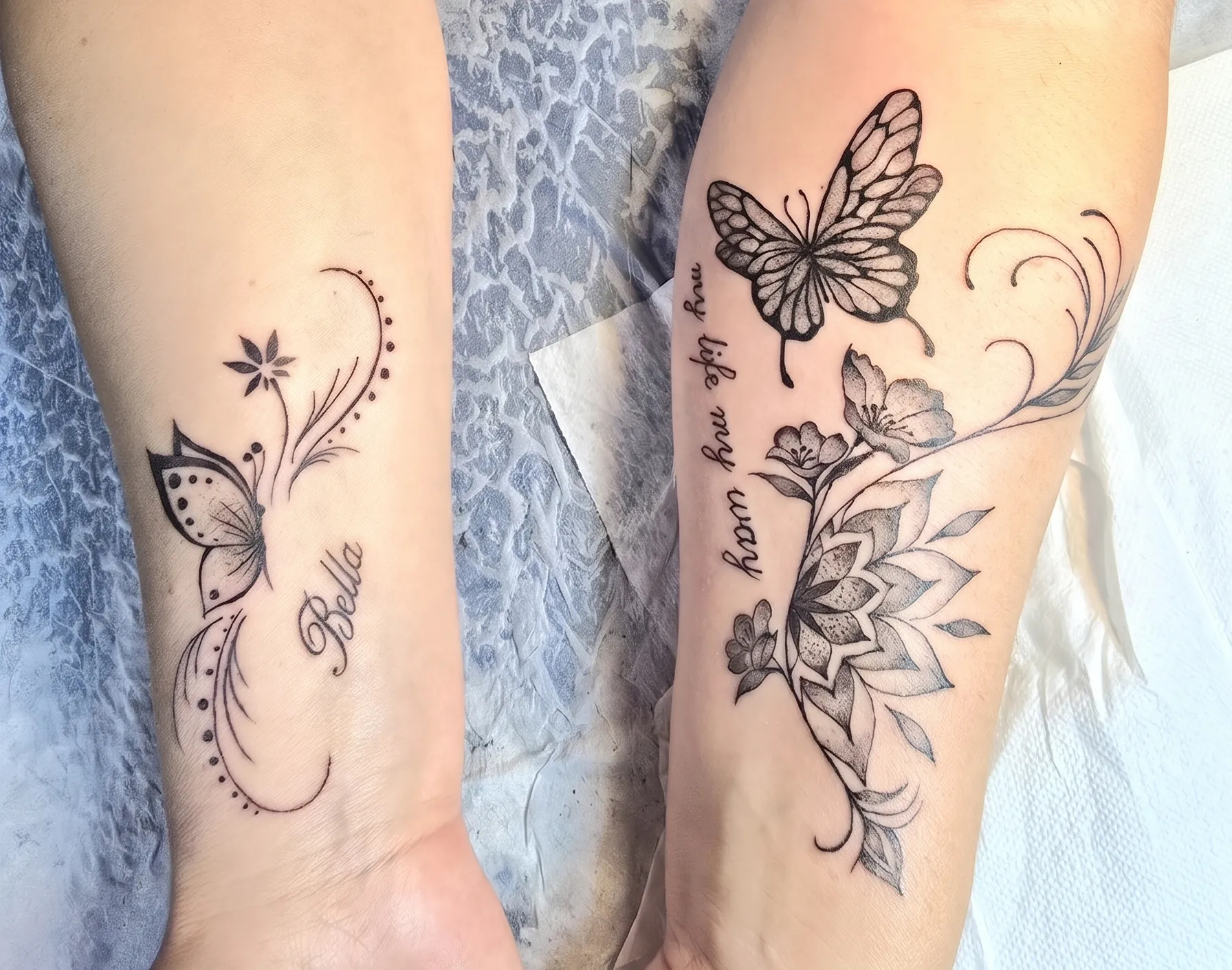 Fine line tatuering, Dark Tattoos Sweden