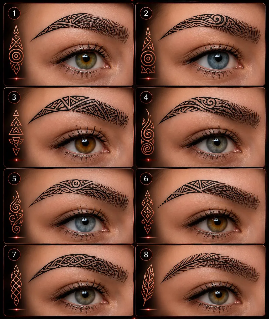 Artistic image showing eyebrow tattoo with powder technique at Dark Tattoos Sweden