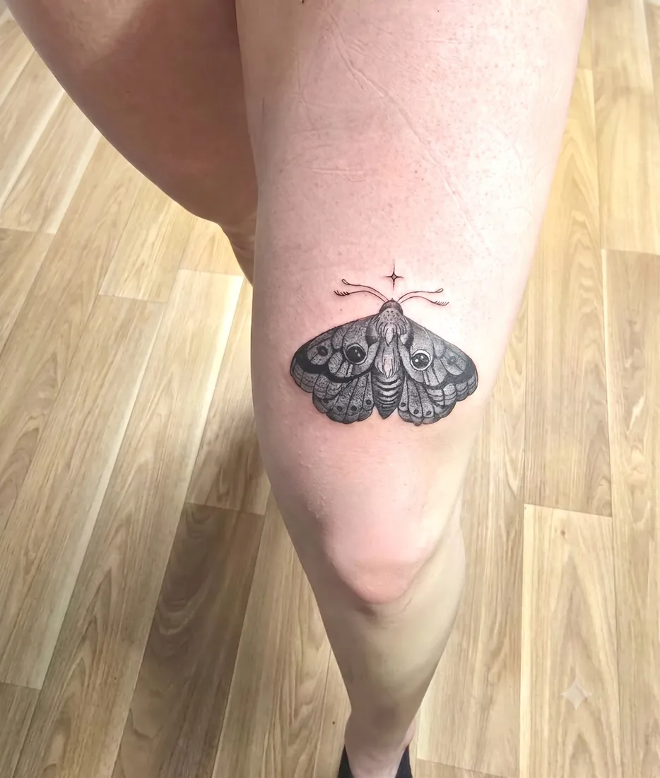 Butterfly tattoo, fine line